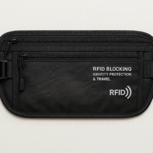 RFID Blocking Waist Pack for Identity Protection and Travel