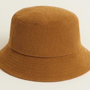 24 Solid Color Bucket Hat for Men and Women Corduroy Casual Hat