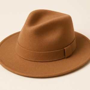 25 Classic Solid Color Fedora Hat for Women Wool Blend Dress Hat