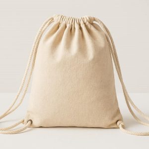 3 Lightweight Canvas Drawstring Backpack Simple Beach Daypack