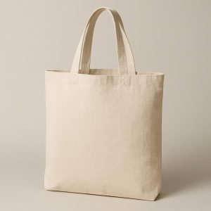 Unisex Plain Canvas Tote Bag Natural Color Library Book Bag